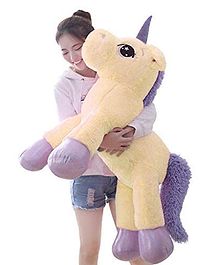 Besties Unicorn Soft Plush Toy Beige - Length 65 cm