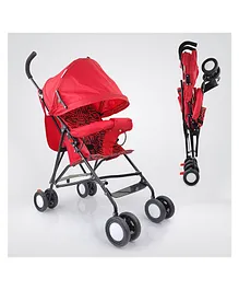 NHR Agile Baby Light Weight Stroller Buggy With Umbrella Fold - Red