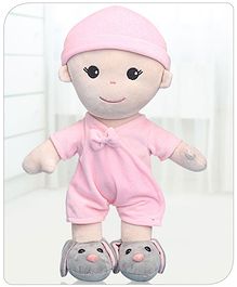 Babyhug Huggable Baby Doll Pink - Height 40 cm