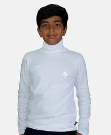 Kiddopanti Full Sleeves Solid  Tee - White
