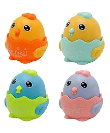 Negocio Press & Go Chicken Crawling Toys for Kids Press and Go Animal Vehicle Toy Baby and Toddlers Bath Toys Pack of 4 - Color May Vary