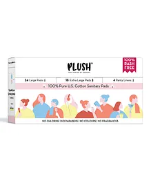 Plush Rash Free Large & XL Sanitary Pads - 42 Pads