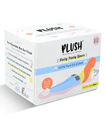 Plush 100 Percent US Pure Cotton Daily Panty Liner - 20 Pieces