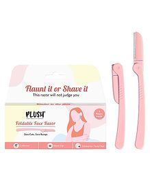 Plush Foldable Facial Razors Pack Of 3 - Pink