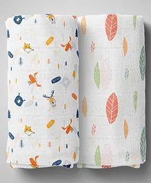1st Step Muslin Swaddle Pack of 2- White