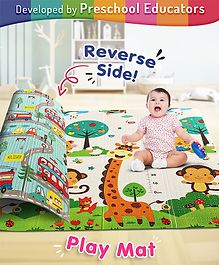 Intelliskills 2 in 1 Play Mat Jungle & Roadmap Theme - Multicolour