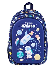 Smily Kiddos  Backpack Space Theme Blue - 19 inches