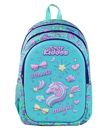 Smily Kiddos Backpack unicorn Theme Green - 19 inches