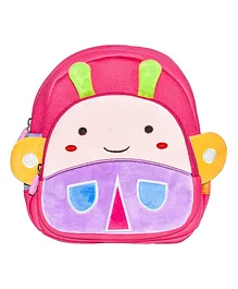 WISHKEY Butterfly Bag For Pre-Schoolers Kids Water Resistant Mini Backpack For Kids Lightweight Small Size Bag For Play School & Nursery Kids Picnic Bag Travel Dark Pink - 10.2 Inches