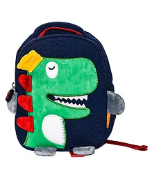 WISHKEY Dinosaur Bag For Pre-Schoolers Kids Water Resistant Mini Lightweight Backpack For Kids Small Size Bag For Play School & Nursery Kids Picnic Bag Travel Blue - 9 Inches