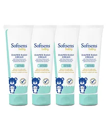 Softsens Baby Natural Diaper Rash Cream Enriched With Aloe Vera Juice and Shea Butter Pack of 4 - 50 g Each