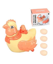 DHAWANI Electronic Moving Chicken Laying Eggs Toy - Multicolour