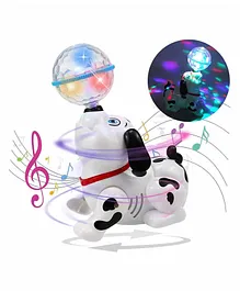 DHAWANI Musical Dancing Dog Toy - White & Black