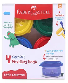 Faber Castell Little Creatives 4 Super Soft Modelling Dough- Multicolor