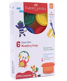 Faber Castell Little Creatives 6 Super Soft Modelling Dough- Multicolor