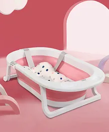 Babyhug Foldable Bathtub with Cushion - Pink main image 0