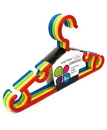THE LITTLE LOOKERS Non Slip Children's Hangers Pack of 5- Multicolor