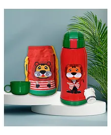 The Little Lookers Stainless Steel Insulated Sipper Bottle Red - 550ml Cartoon Print May Very