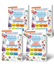 Oswaal  One For All Workbook Class 1 (Set of 4 Books) (For Latest Exam) - English