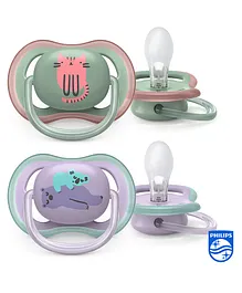 Avent Ultra Air Pacifier Pack of 2  - Green & Purple