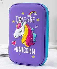 Little Hunk Unicorn Shaped Large Capacity 3D Pencil Case - Purple