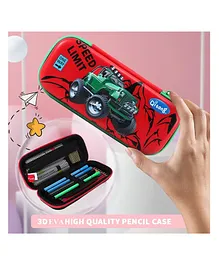 Little Hunk OFF Road Car Shaped 3D Pencil Case- Red