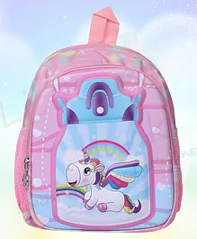 Little Hunk Unicorn 3D Kids Pre School Bag Pink - 12 inches