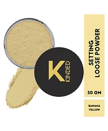 KINDED Setting Loose Powder with Powder Puff Yellow - 30 g