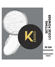 KINDED Setting Loose Powder with Powder Puff White - 30 g