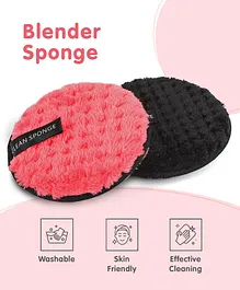 Make Up Remover Double-Sided Washable & Reusable Cleansing Pads Pack of 2 - Pink and Black