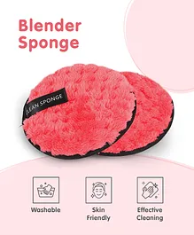 Make Up Remover Double-Sided Washable & Reusable Cleansing Pads Pack of 2 - Pink