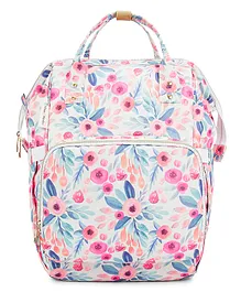 Haus & Kinder Chic Diaper Bag Backpack for New Parents Bold Floral- Multicolor