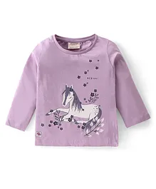 Ollypop Sinker Full Sleeves T-Shirt Unicorn Print - Lilac