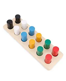 Alpaks Color Pairing Wooden Cylinders - Multi Color