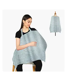AHC Easy Feed Cotton Nursing Cover Stylish Comfort for Breastfeeding Moms With Mobile Pocket-Grey