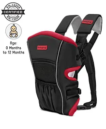 Babyhug Embrace 2 Way Baby Carrier With Detachable Bib - Red & Black