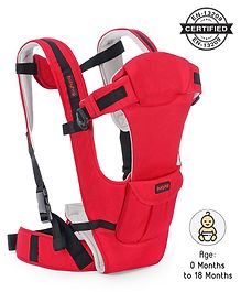 Babyhug Joy Bundle 4 Way Baby Carrier With Front Pocket - Red