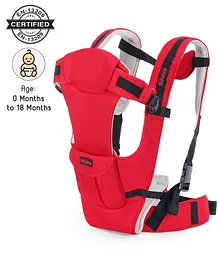 Babyhug Joy Bundle 4 Way Baby Carrier With Front Pocket - Red