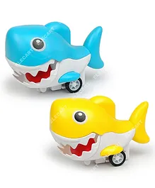 Elecart Shark Press Mechanical Sliding Toy Push and Go Toy Crawling Toys - Random Color