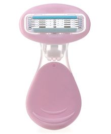 Four Blade Facial Razor with Cover - Pink