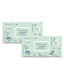O'mumsie  99 Percent Water Baby Wipes Thickest & Unscented Pack Of 2- Multicolor