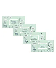O'mumsie  99 Percent Water Baby Wipes Thickest & Unscented Pack Of 4- Multicolor