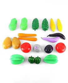 little fingers Realistic Vegetables Play Set 20 Pieces - Multicolor