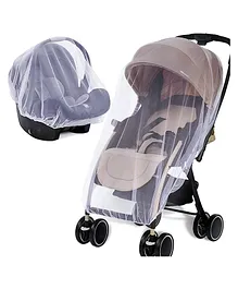 Classic Mosquito Net for Baby Stroller Polyester - White