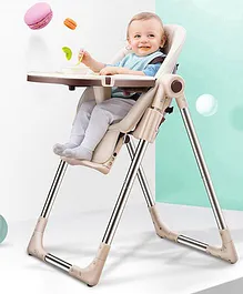 Babyhug Multifunctional Portable High Chair with 5 Level Height Adjustment -Beige