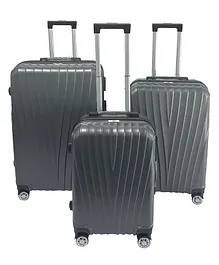 USHA Shriram ABS  Luggage Bag Pack of 3 Grey - 20 24 & 28 inches