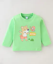 Tango Interlock Full Sleeves Cartoon Printed T-Shirt - Green