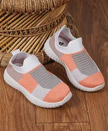 FEETWELL Colour Block  Slip On Shoes - Light Orange