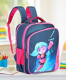 Babyhug Super Girl Backpack Pink - 15 Inch