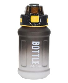 Koochie Koo Plastic Two Way Drinking Water Bottle Push Button Open Sipper Water Bottle with Straw and Lock Stylish Kids Water Bottle with Measuring Scale Black - 800 ml